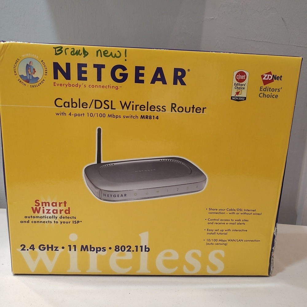 Netgear MR814 V2 11 Mbps 4-Port 10/100 Wireless‎ B Router